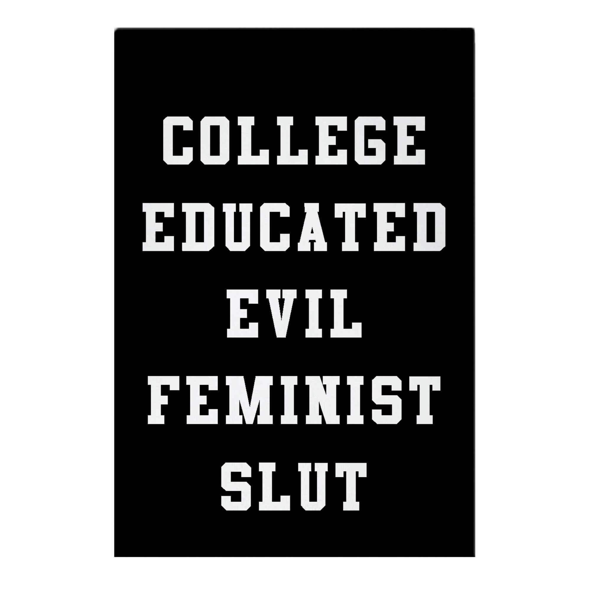 College Educated Evil Feminist Slut Garden Flag
